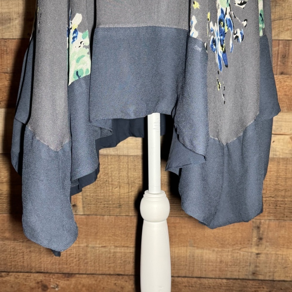 Free People Faded Bloom Mini Swing Dress Grey Small - Picture 8 of 15